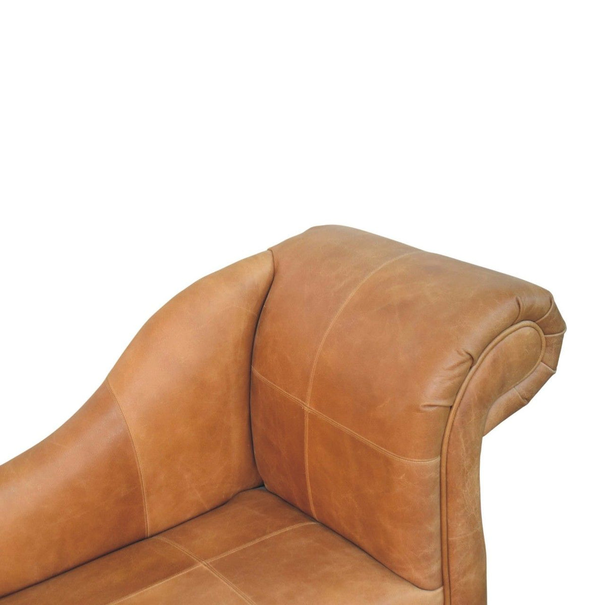 Brown Leather Heritage Chaise