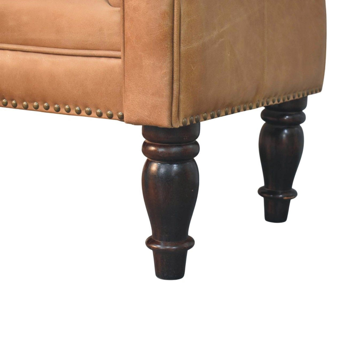 Brown Leather Heritage Chaise