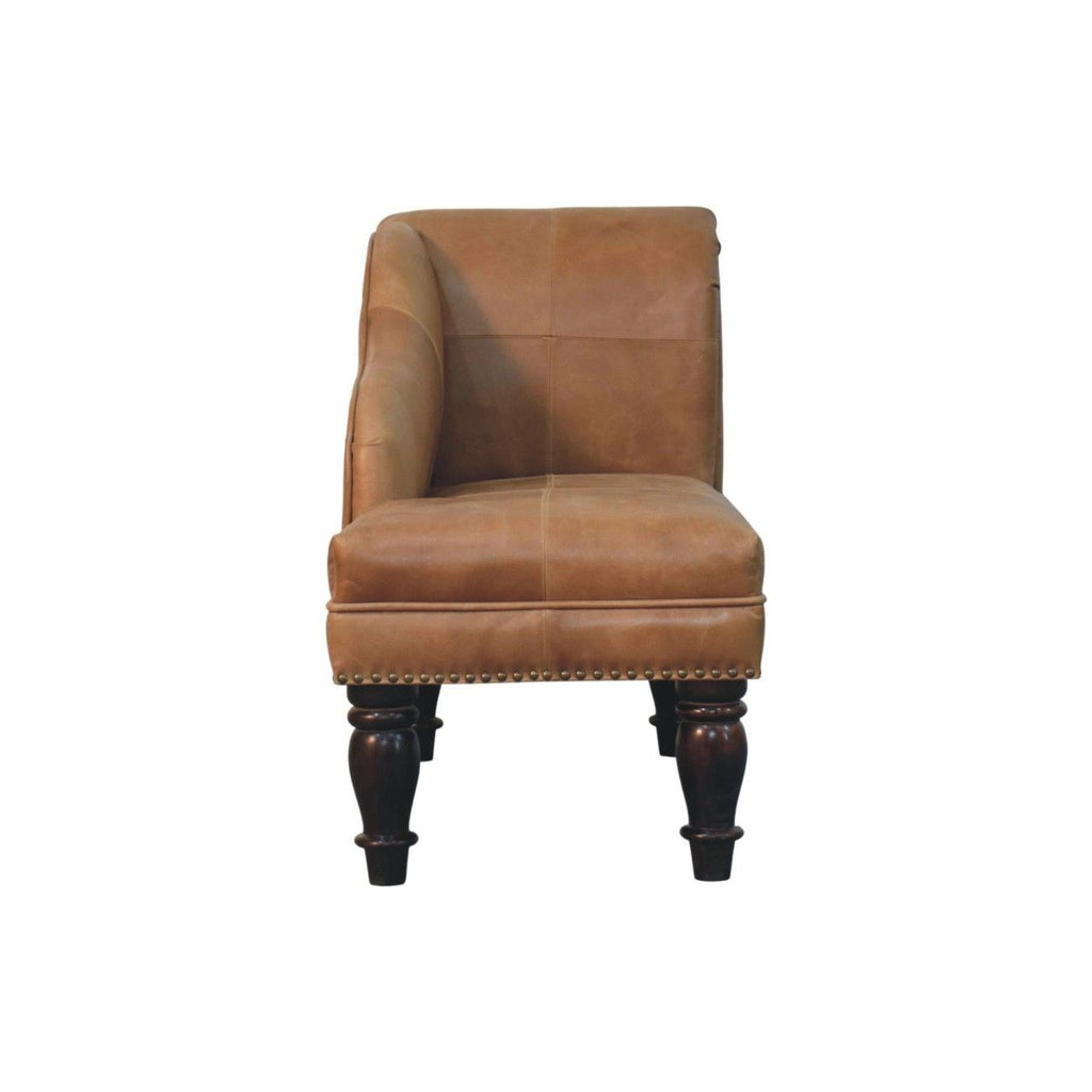Brown Leather Heritage Chaise