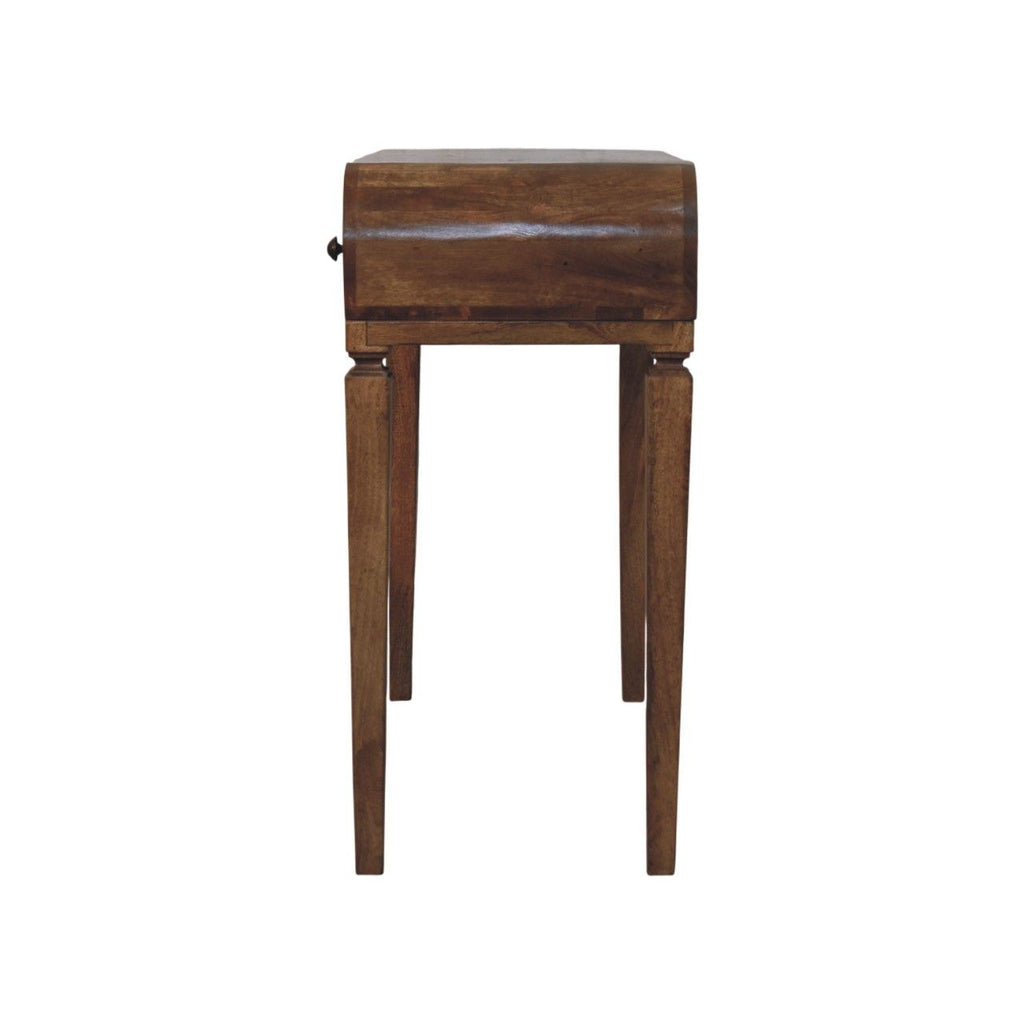 Golden Teak Curved Dressing Table