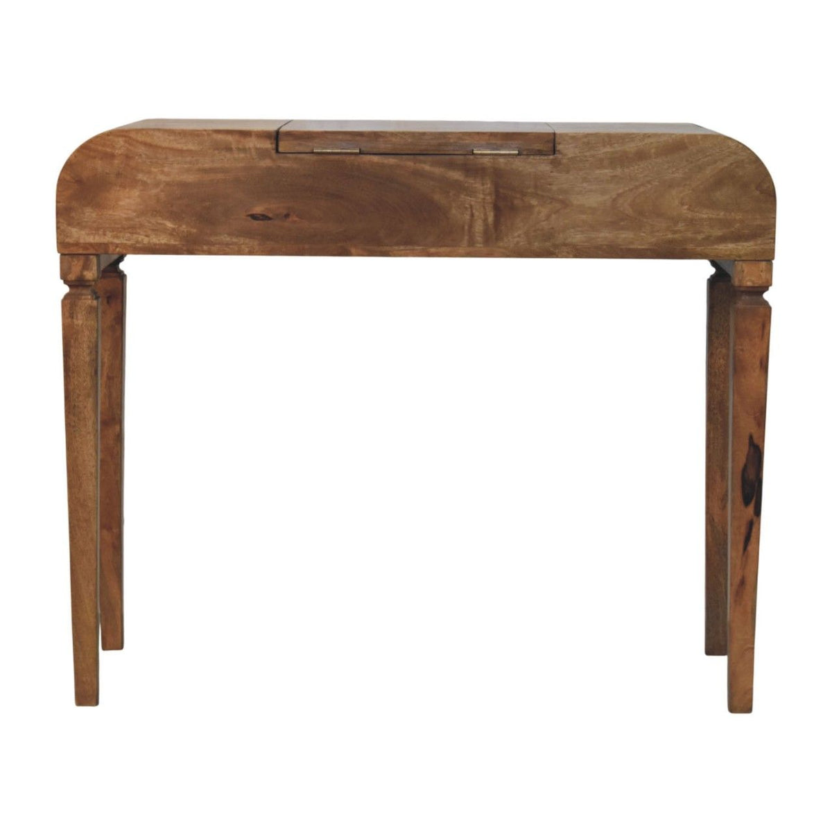 Golden Teak Curved Dressing Table