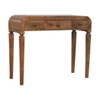 Golden Teak Curved Dressing Table