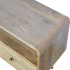 Curved Oak-Tone Media Unit