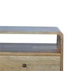 Curved Oak-Tone Media Unit