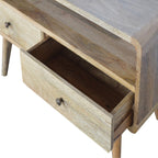 Curved Oak-Tone Media Unit