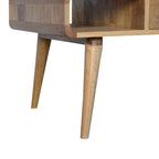 Curved Oak-Tone Coffee Table