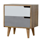 Grey Painted Cut-Out Bedside