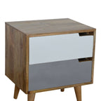Grey Painted Cut-Out Bedside