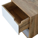 Grey Painted Cut-Out Bedside