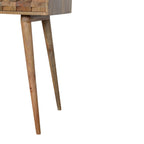 Tile Carved Open Slot Writing Desk