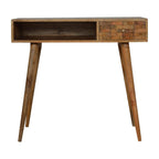 Tile Carved Open Slot Writing Desk