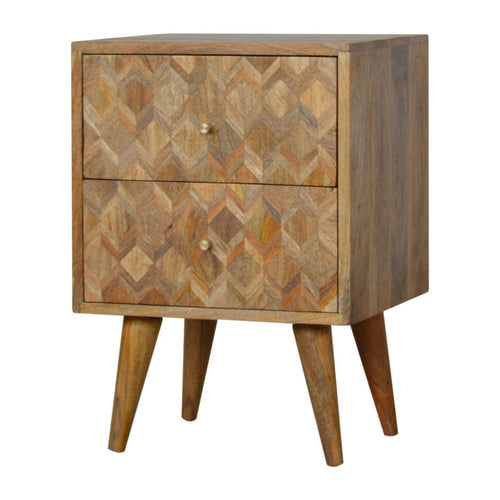 Assorted Oak-Tone Bedside Table