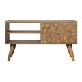 Assorted Oak-Tone Media Unit