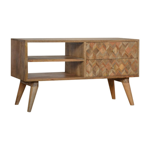 Assorted Oak-Tone Media Unit
