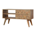 Assorted Oak-Tone Media Unit
