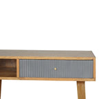 Grey Line Carved Writing Desk