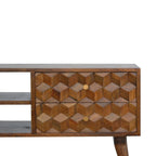 Chestnut Cube Carve Media Unit