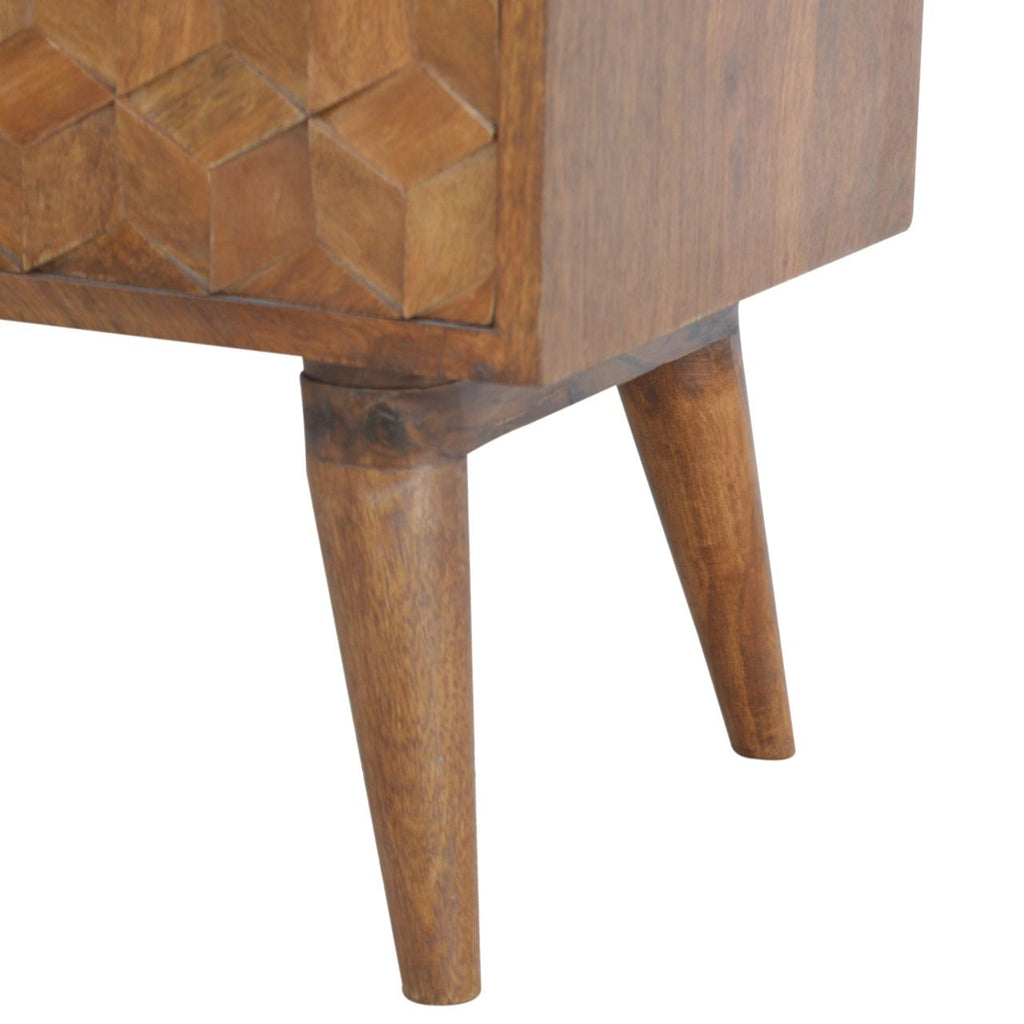 Chestnut Cube Carve Media Unit
