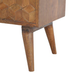 Chestnut Cube Carve Media Unit