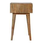 Pineapple Carved Oak-Tone Bedside