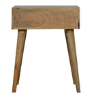 Pineapple Carved Oak-Tone Bedside
