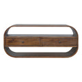 Chestnut Curved Edge Media Unit with 2 Drawers