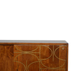 Chestnut Abstract Inlay Sideboard