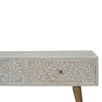 Taupe Floral Bone Coffee Table