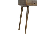 Curved Grey-Wash Console Table