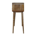 Curved Grey-Wash Console Table