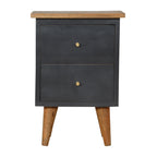 Charcoal Black Hand Painted Bedside