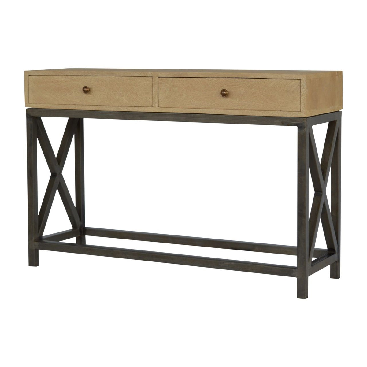 Chestnut Glass Shelf Coffee Table