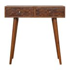 Tile Carve Chestnut Console