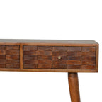 Tile Carve Chestnut Console